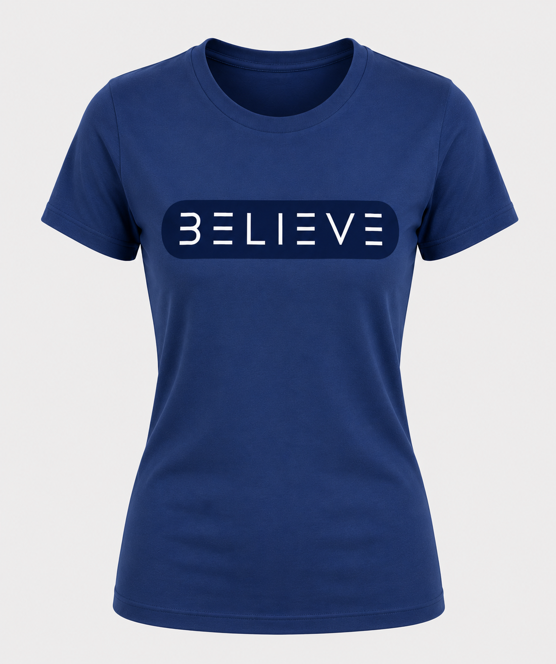 Navy & Cool Blue BELIEVE T-Shirt