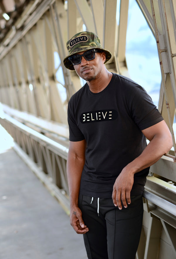 Black & Gold Classic BELIEVE T-Shirt