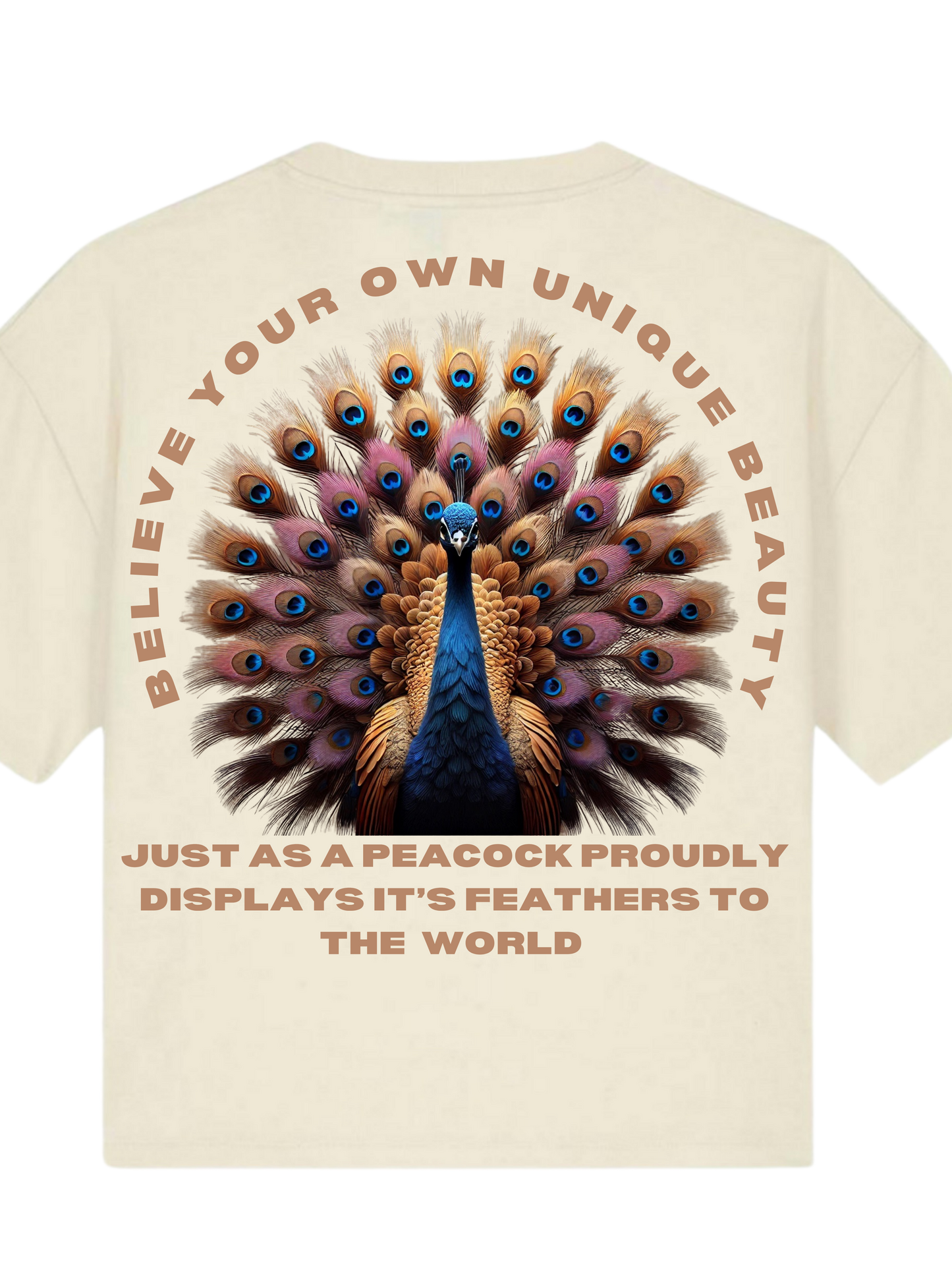 Cream Peacock Comfort Tee