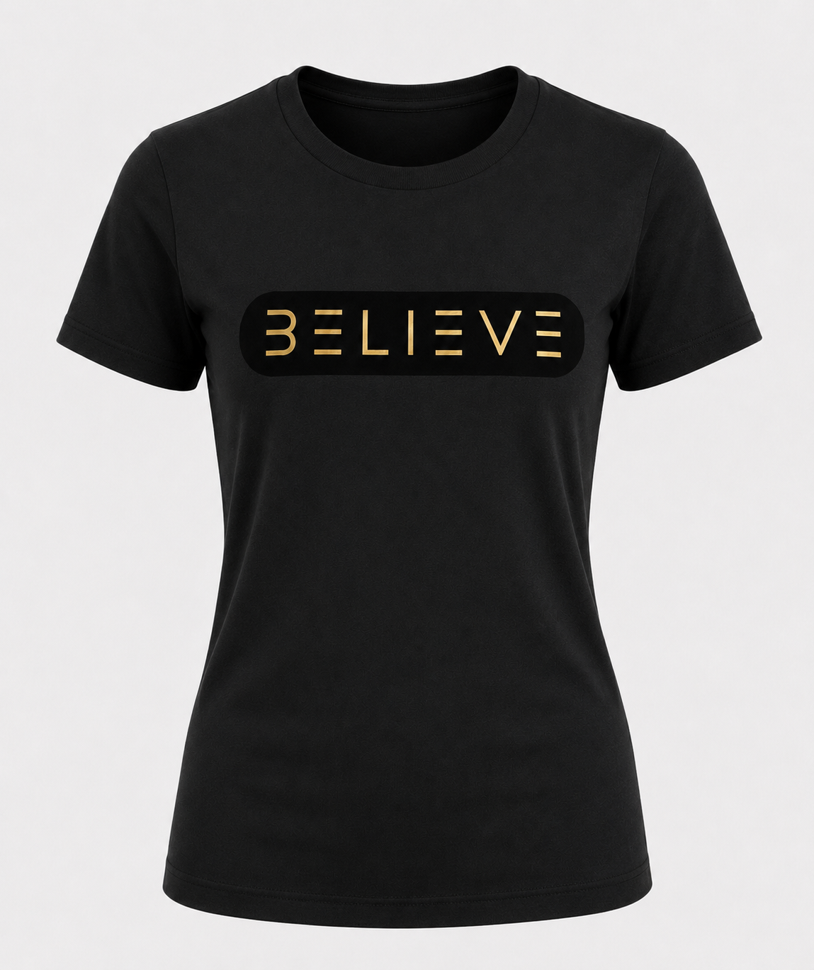Black & Gold Classic BELIEVE T-Shirt