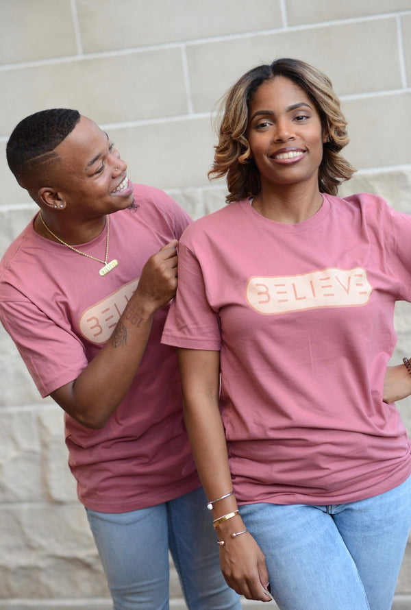 Mauve Believe Tee