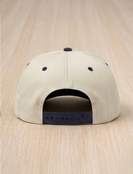 BELIEVE Snapback Hat – Cream/Navy