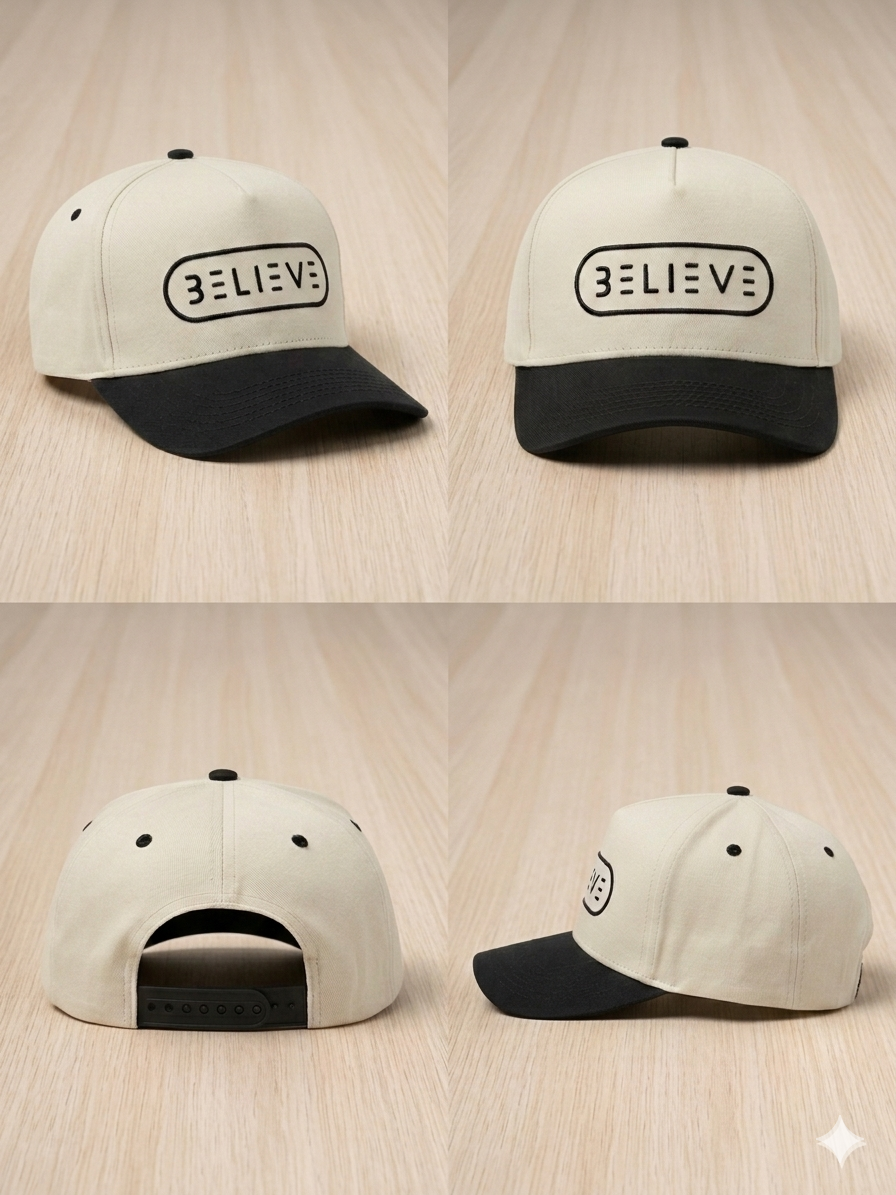 BELIEVE Signature BLACK & TAN Two-Tone Snapback Hat