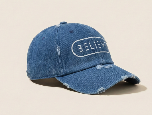 Denim BELIEVE Dad Cap