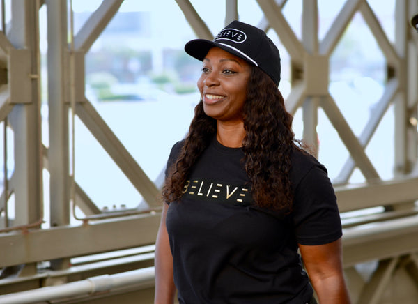 Black & Gold Classic BELIEVE T-Shirt