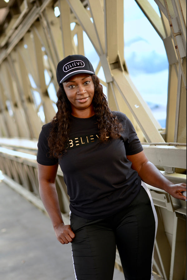 Black & Gold Classic BELIEVE T-Shirt