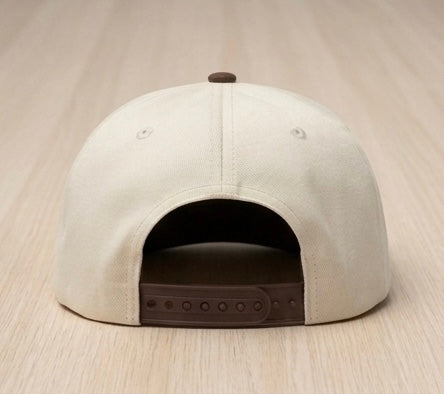 BELIEVE Snapback Hat – Cream/Brown