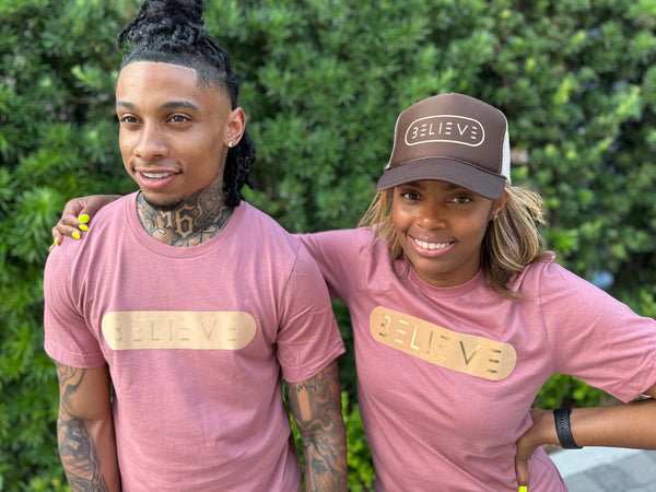 Mauve Believe Tee