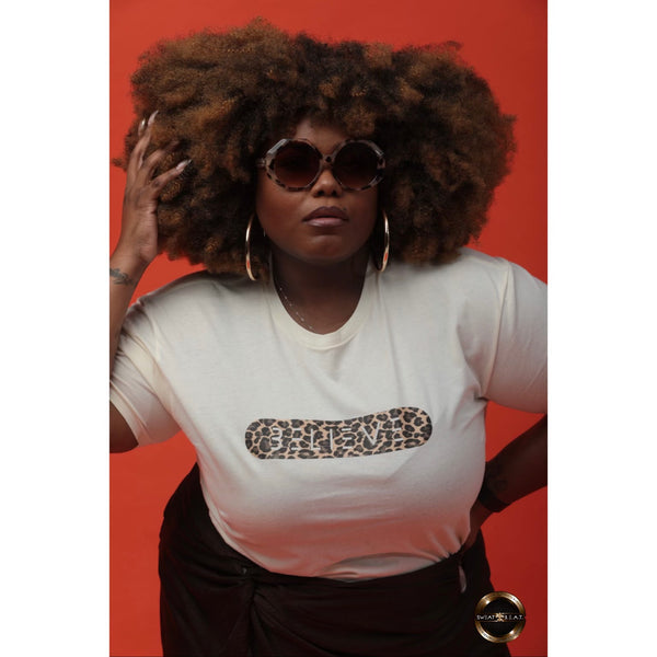 Leopard on Cream BELIEVE T-Shirt