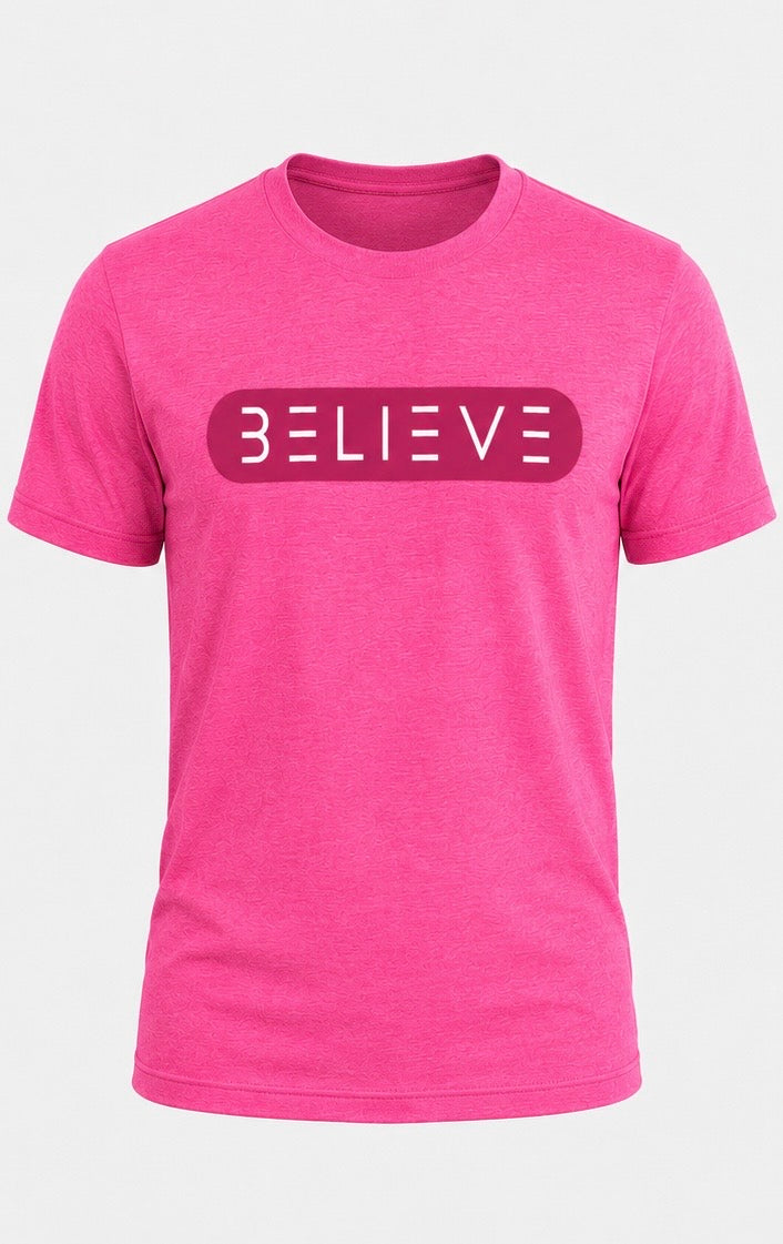 BELIEVE Classic Tee – Pink