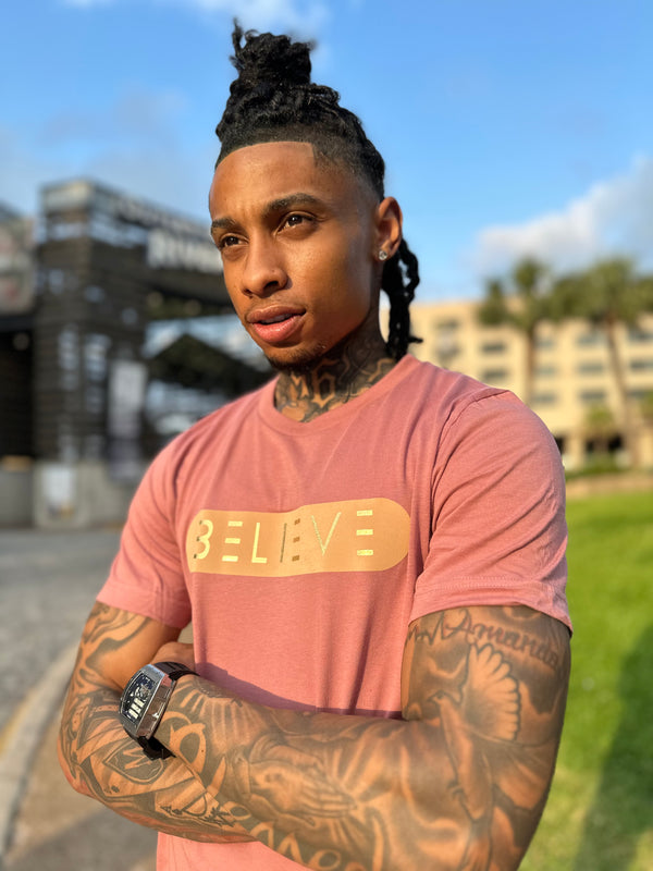 Mauve Believe Tee