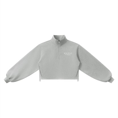 Women’s Mock-Neck Quarter-Zip Sweatshirt