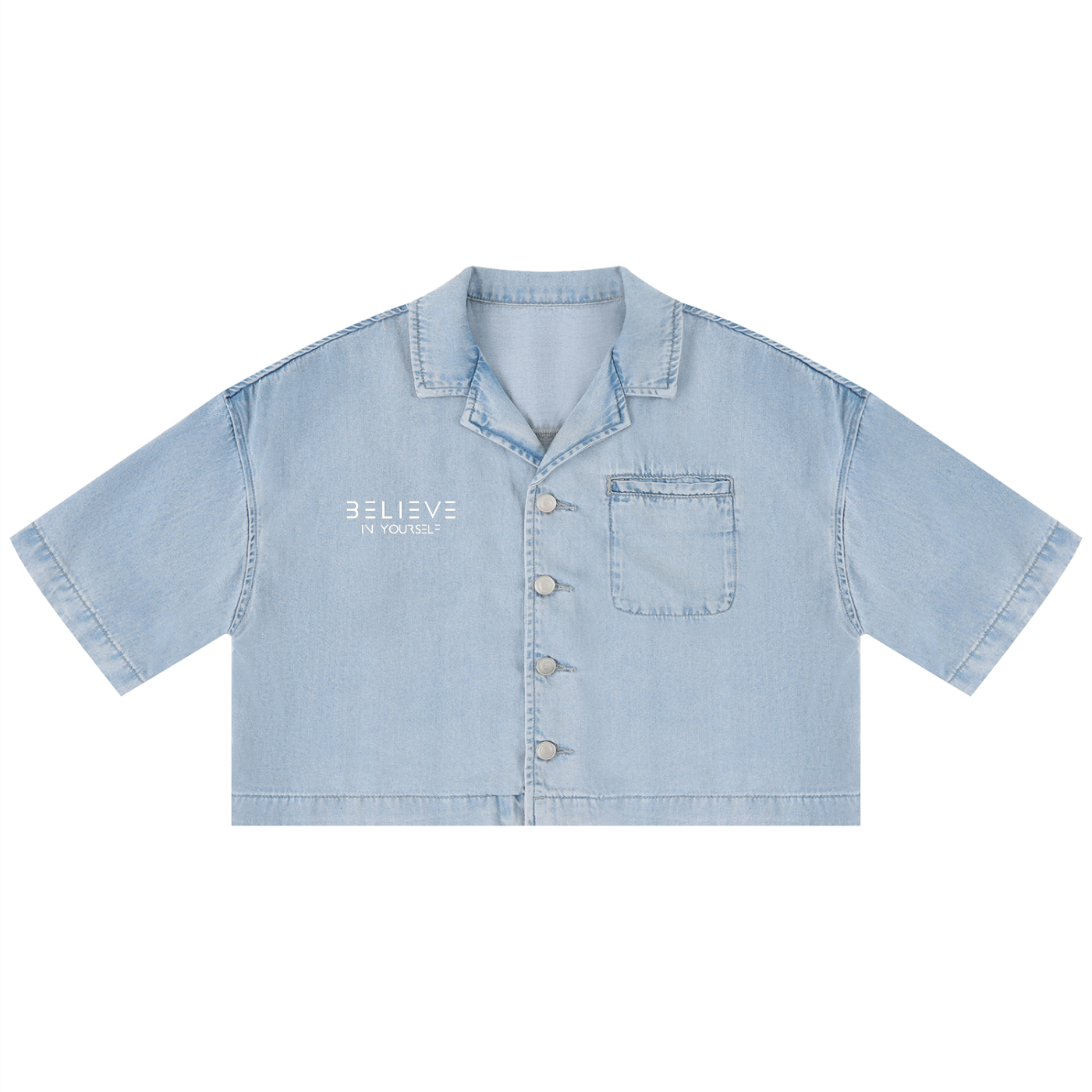 Women's Vintage Wash Boxy Cropped Shirt