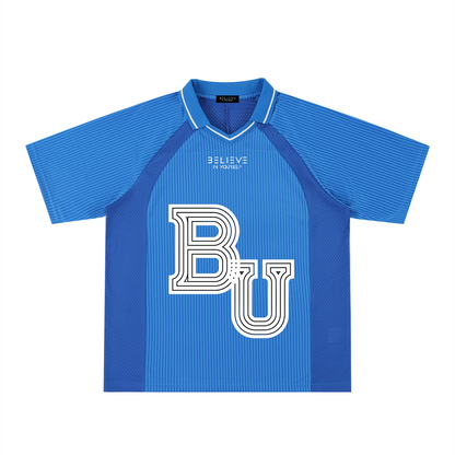 Striped V-Neck Soccer Jersey