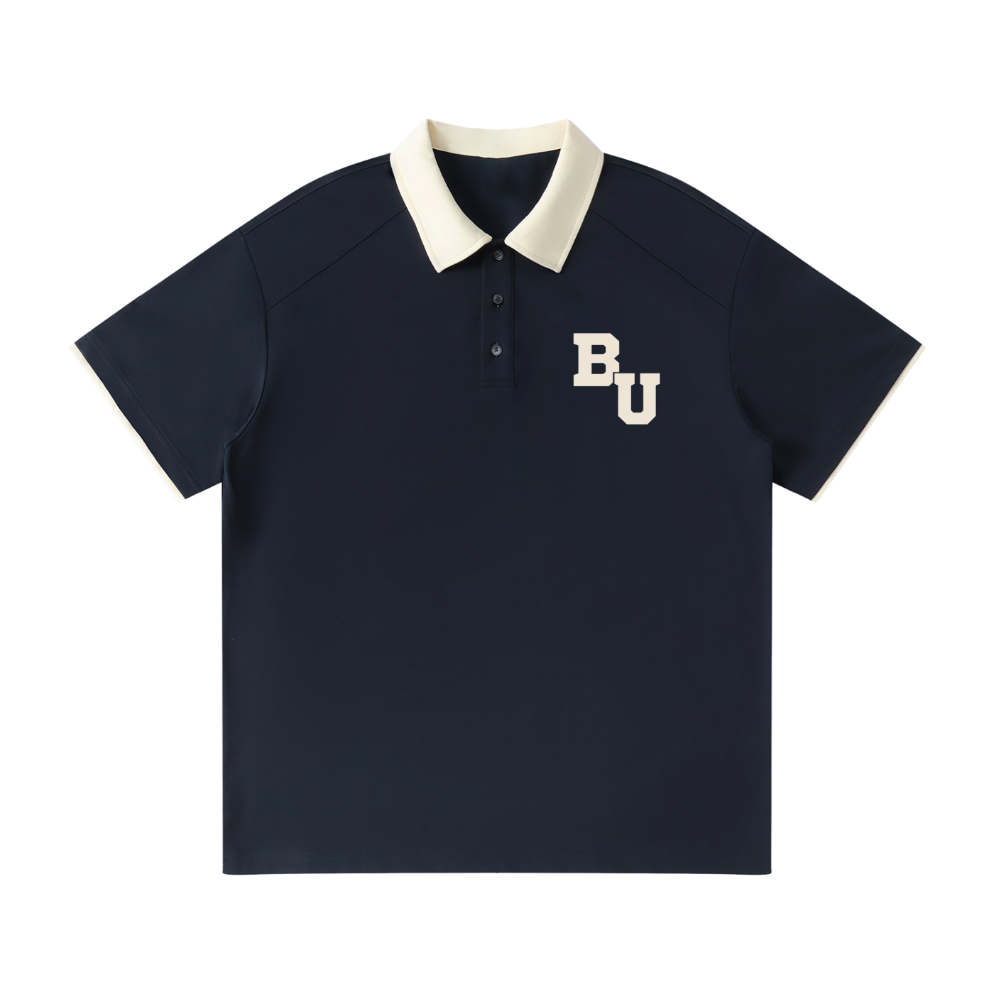 Contrast Collar Raglan Polo Shirt