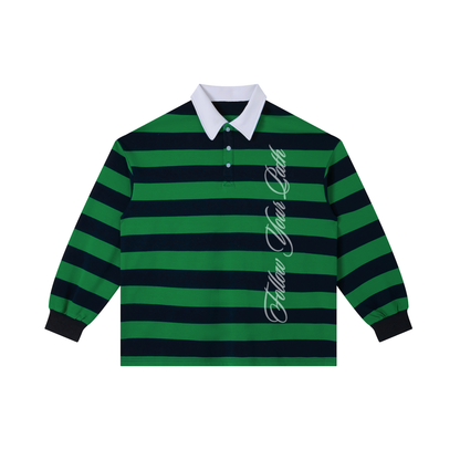 Color Block Stripe Polo Shirt