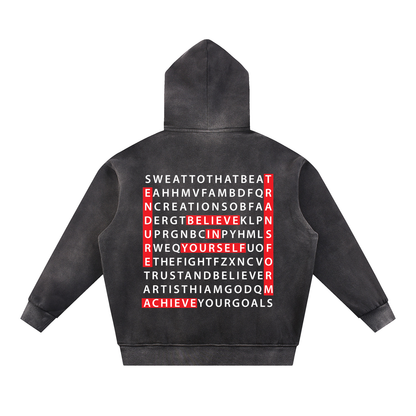 Sun Fade Contrast Tape Fleece Hoodie