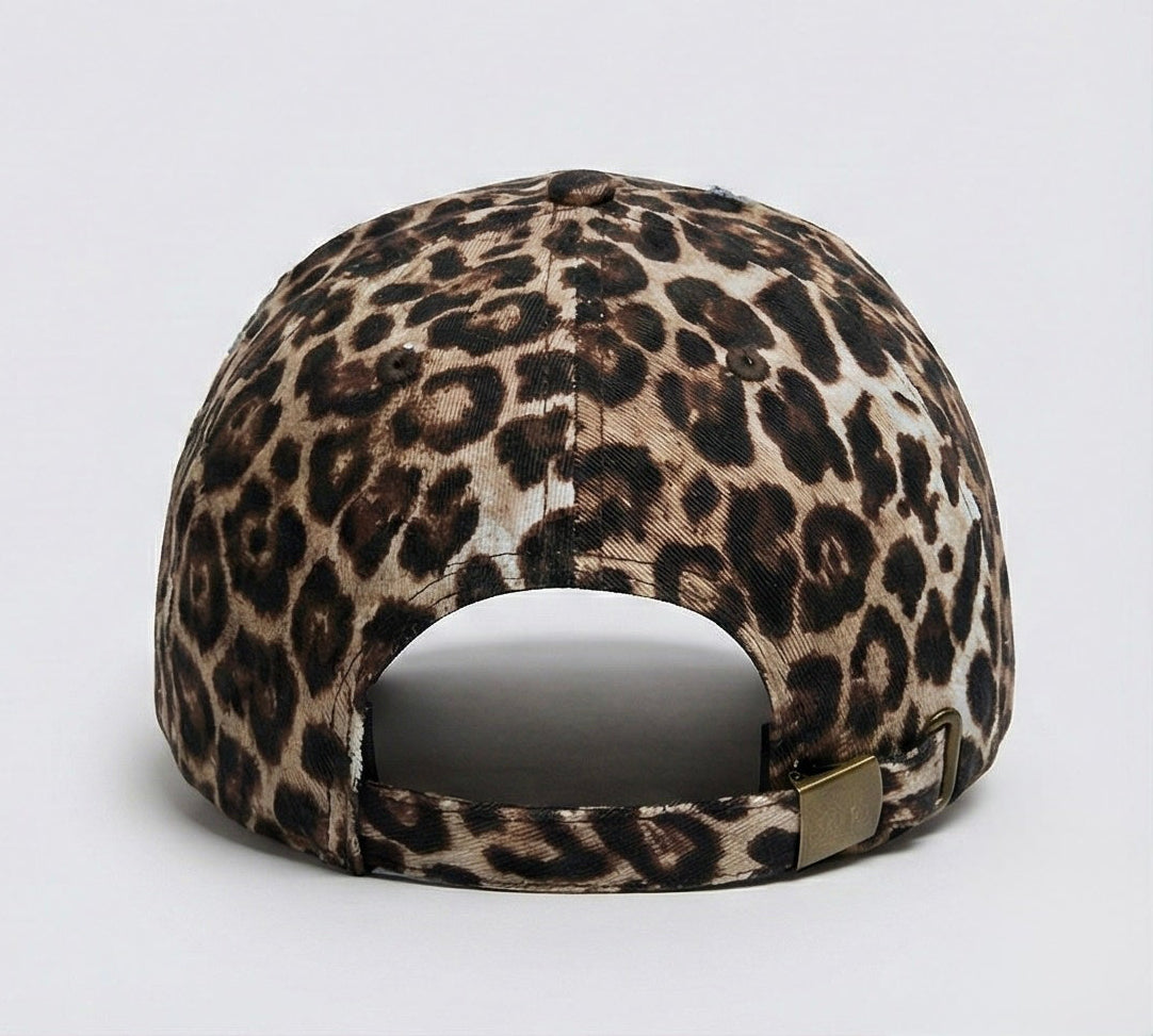Believe Leopard Distressed Hat
