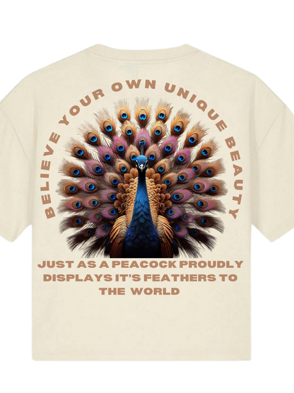 Cream Peacock Comfort Tee