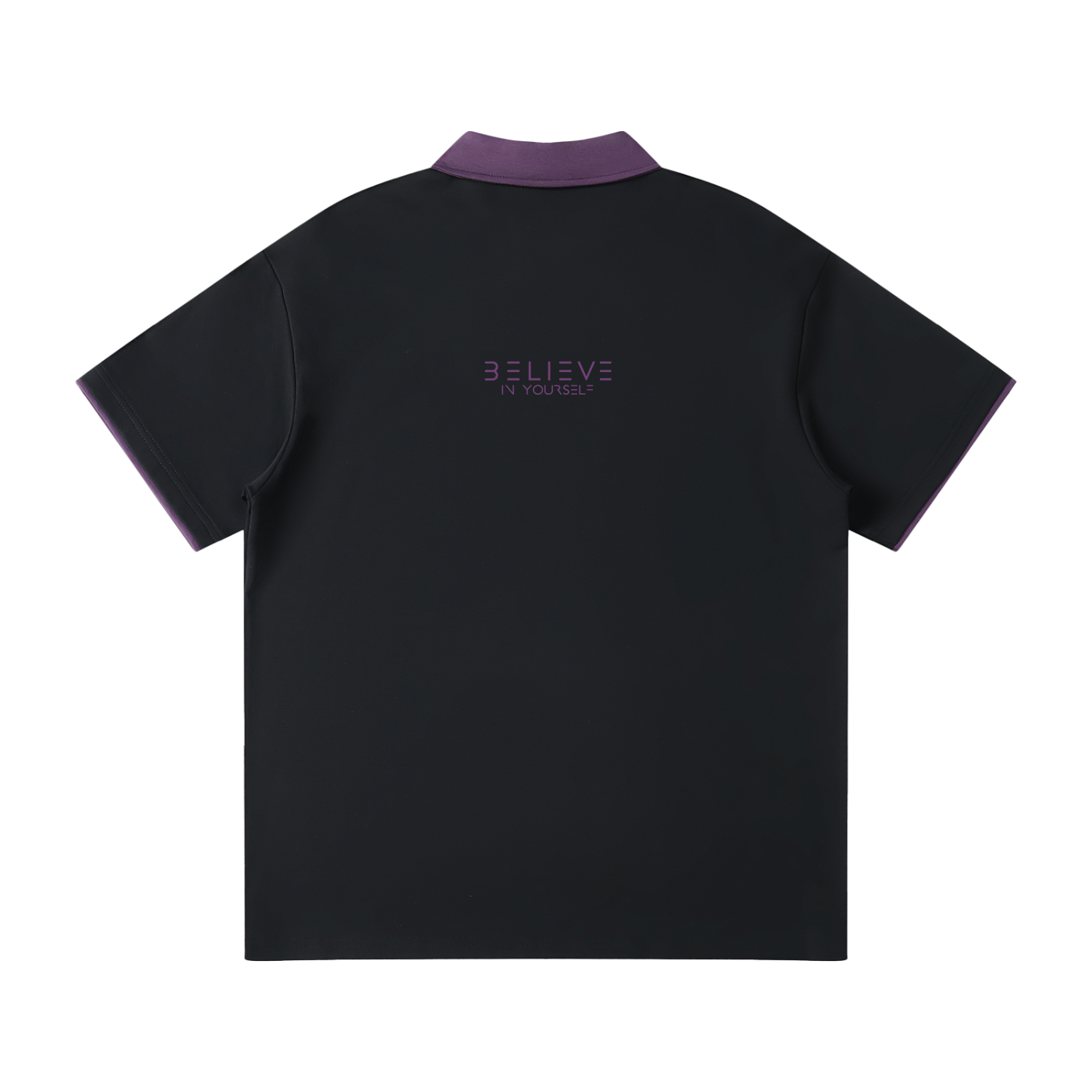 Contrast Collar Raglan Polo Shirt