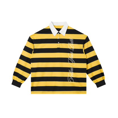 Color Block Stripe Polo Shirt