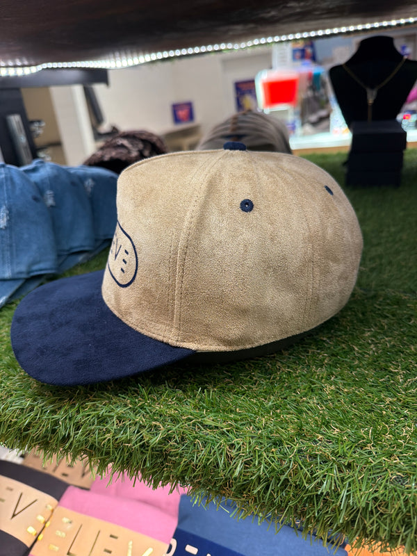 Navy and Tan trucker Hat