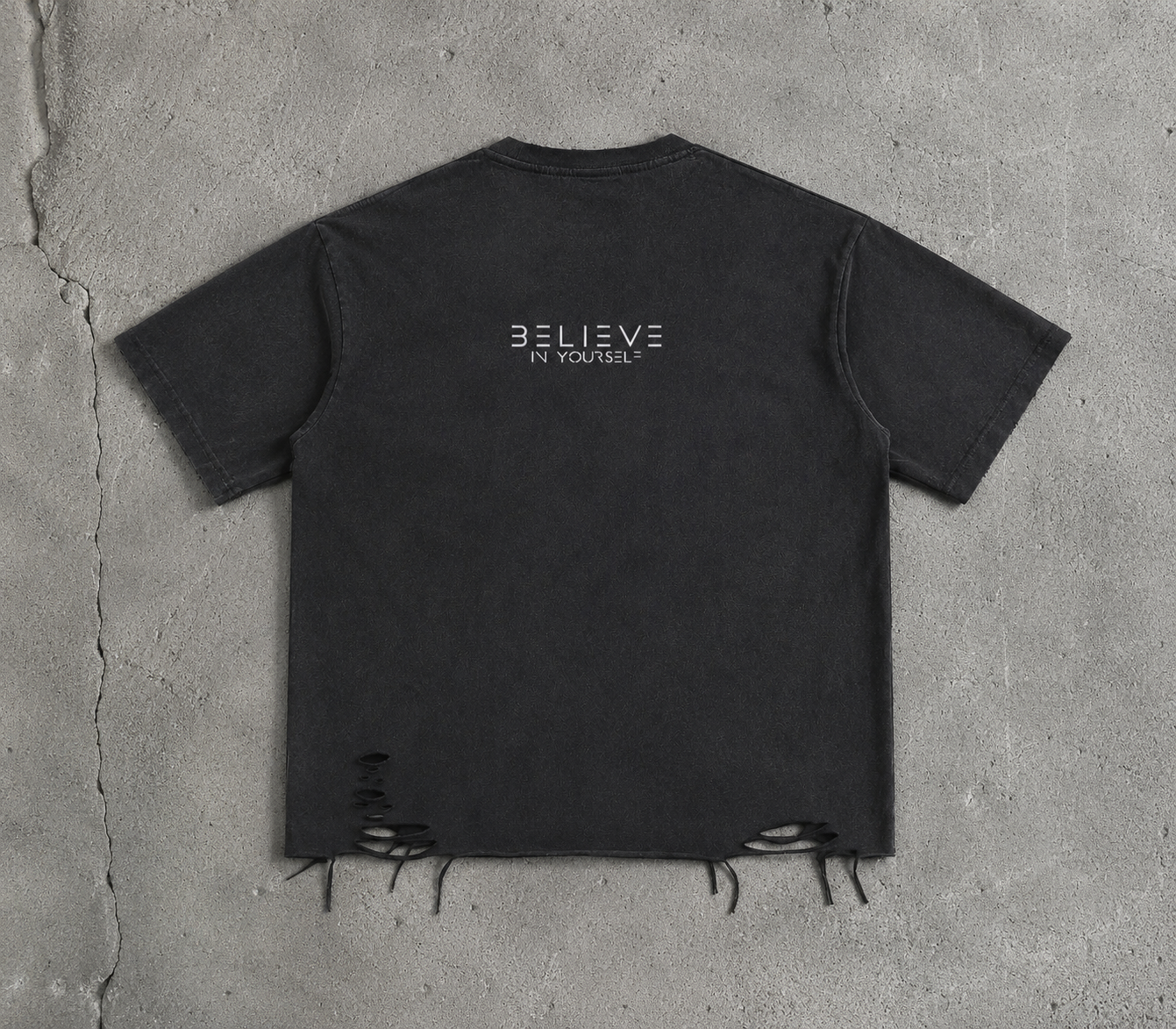 “Believe You Are Worth It” Distressed Rose Tee