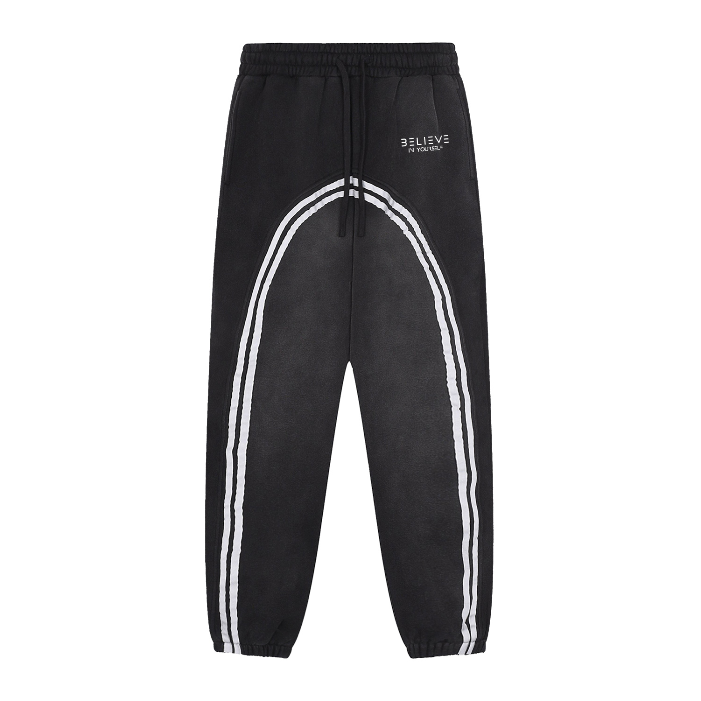 Sun Fade Contrast Tape Fleece Jogged Sweatpants