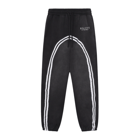 Sun Fade Contrast Tape Fleece Jogged Sweatpants