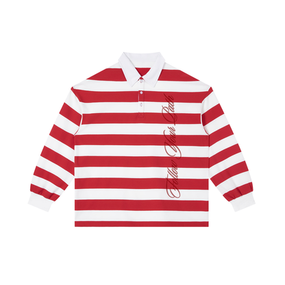 Color Block Stripe Polo Shirt