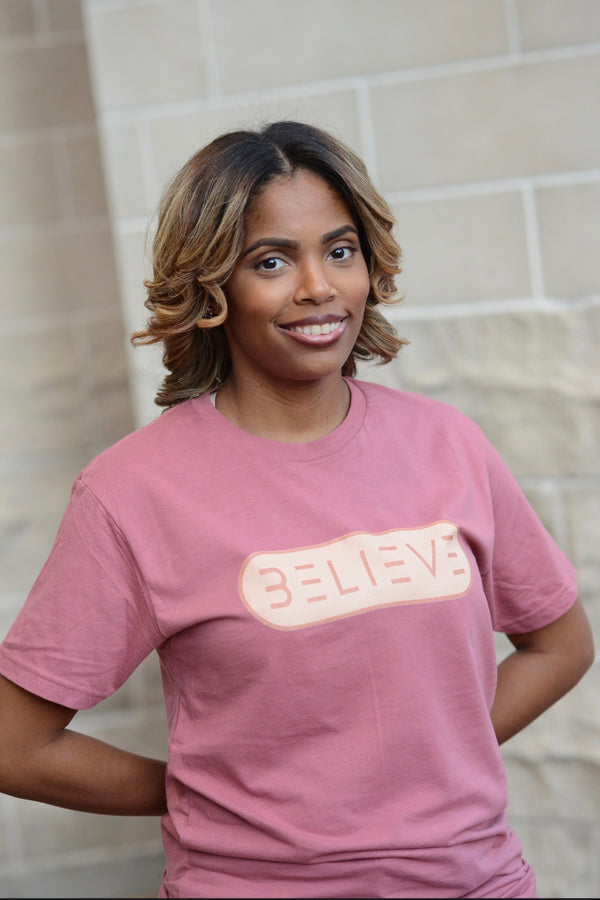 Mauve Believe Tee