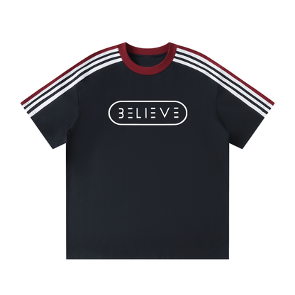 Unisex Colorblock Striped T-Shirt