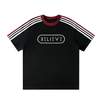 Unisex Colorblock Striped T-Shirt