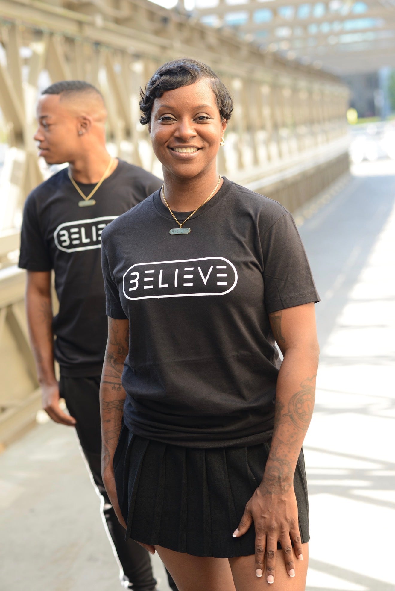 Black and White Classic BELIEVE T-Shirt