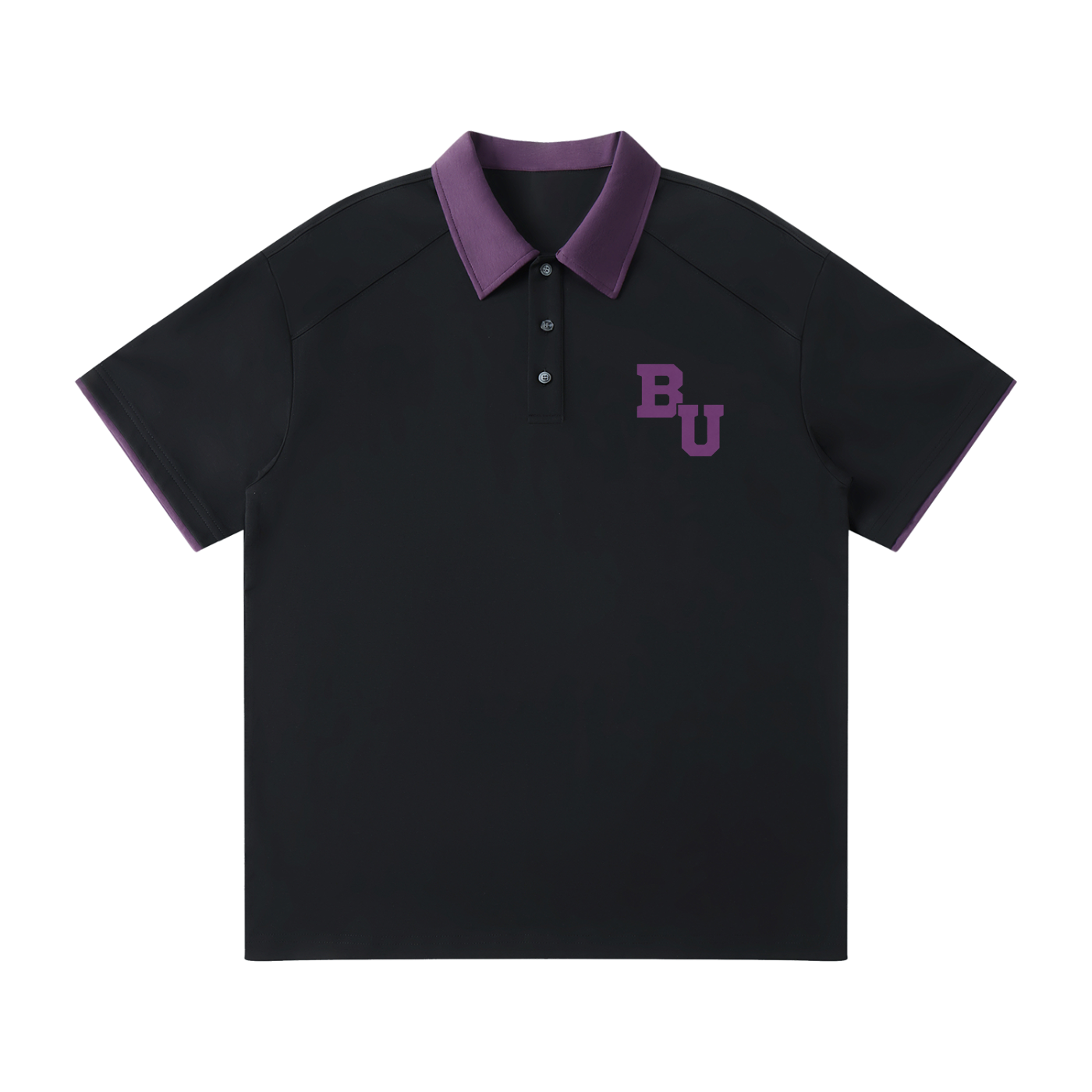 Contrast Collar Raglan Polo Shirt
