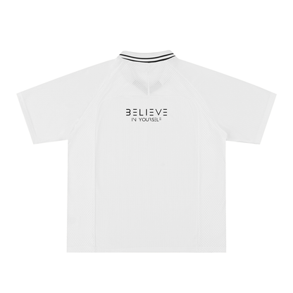 Striped V-Neck Soccer Jersey
