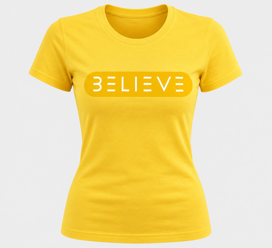 BELIEVE Yellow T-Shirt