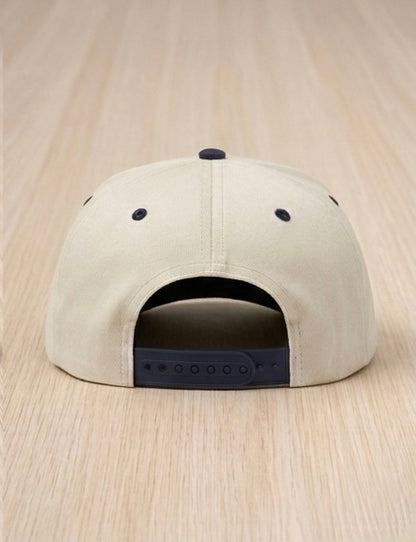BELIEVE Snapback Hat – Cream/Navy