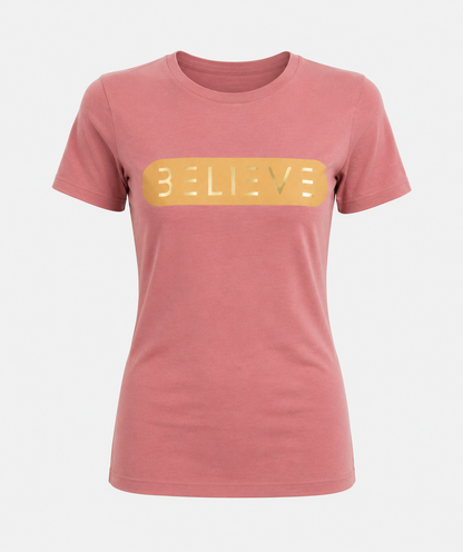 Mauve Believe Tee