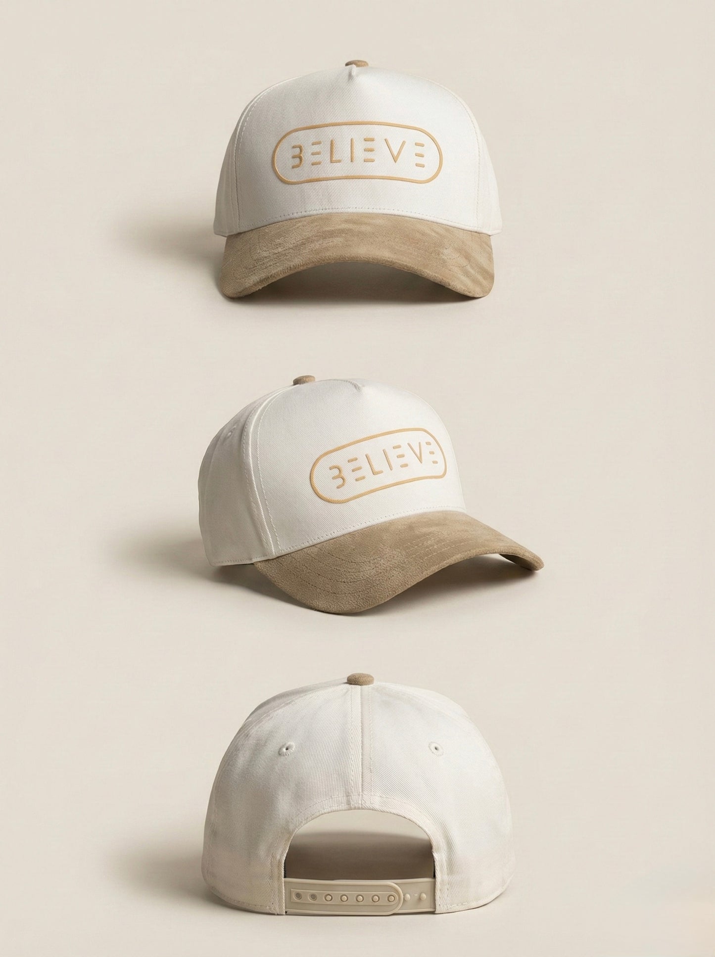 Believe Tan Suede Brim Hat