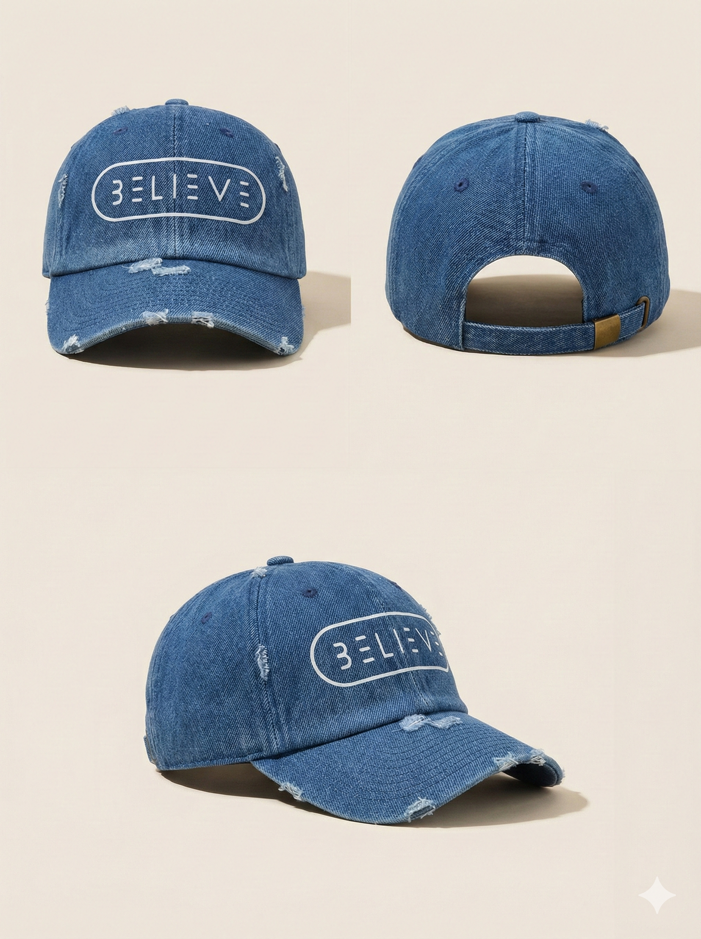 Denim BELIEVE Dad Cap
