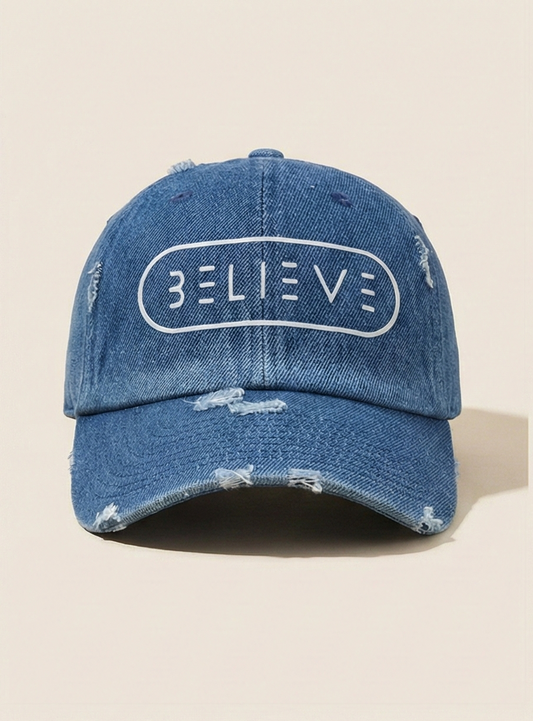 Denim BELIEVE Dad Cap