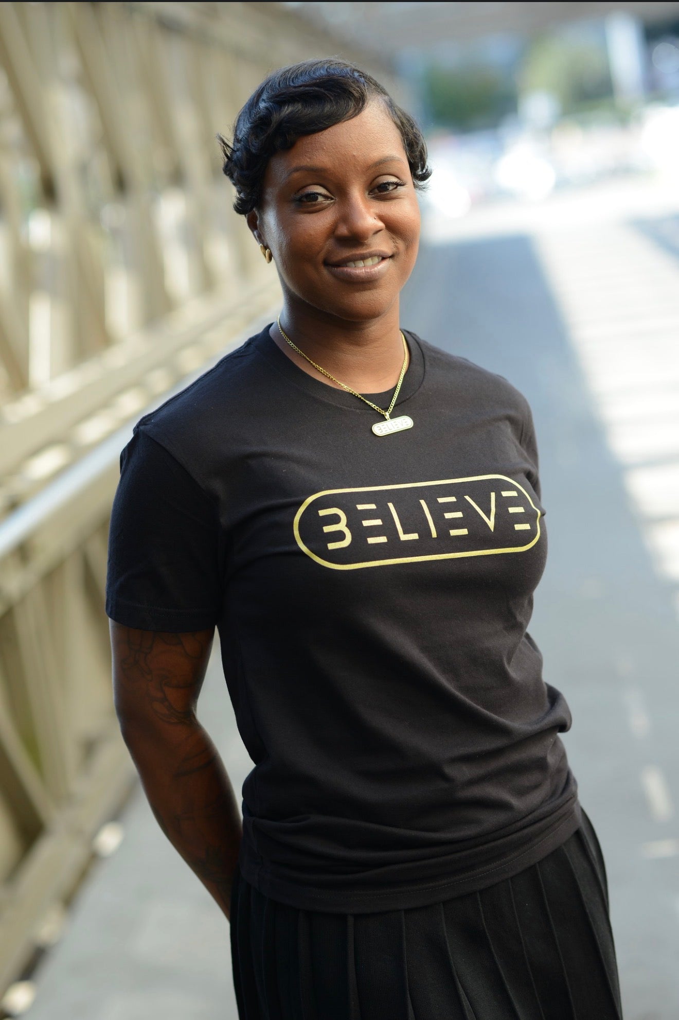 Black & Gold Classic BELIEVE T-Shirt