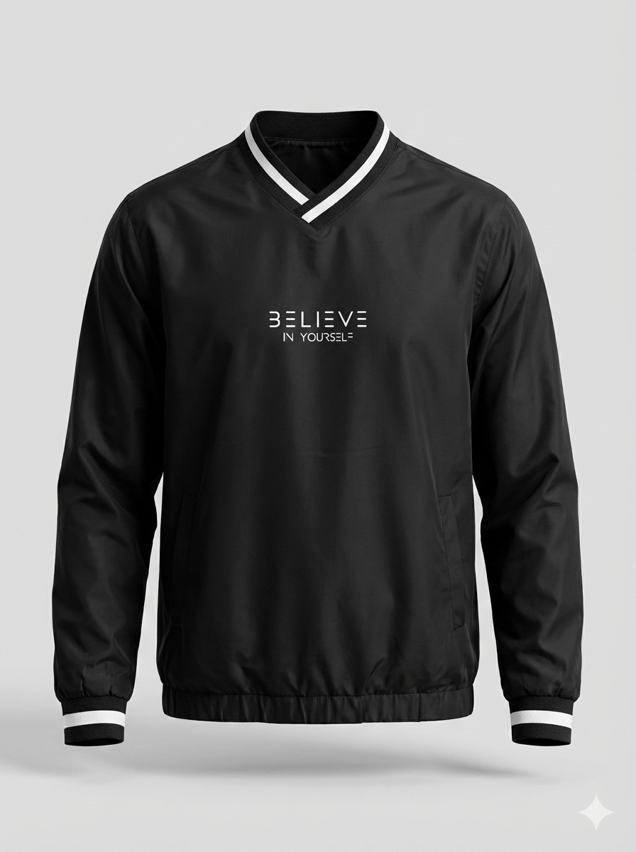 The "Believe" Floral Windbreaker Pullover Jacket