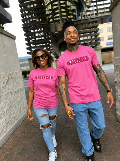 BELIEVE Classic Tee – Pink