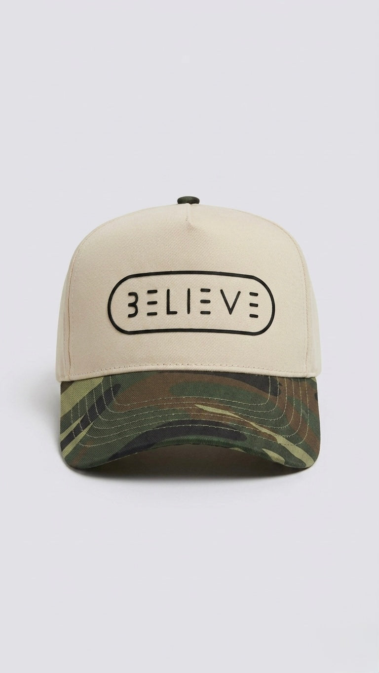 Believe Camo Brim Snapback