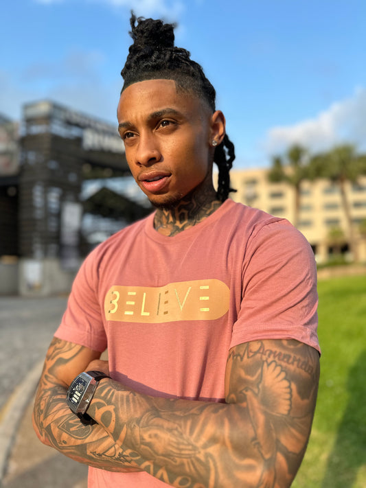 Mauve Believe Tee