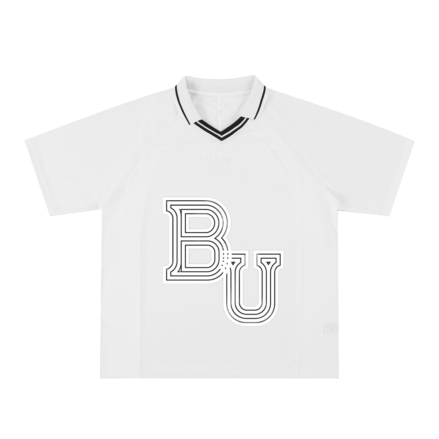 Striped V-Neck Soccer Jersey