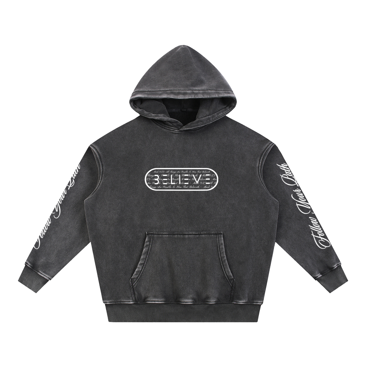 Snow Wash Fleece Oversize Hoodie