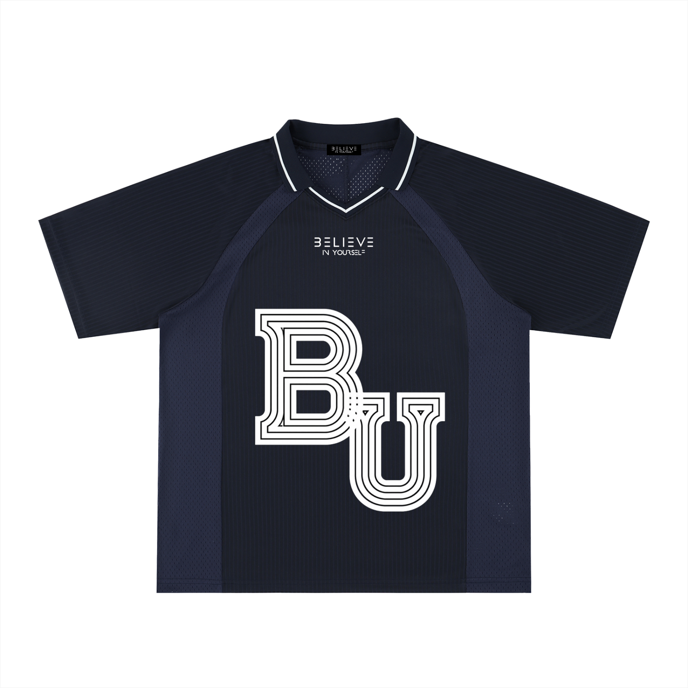 Striped V-Neck Soccer Jersey